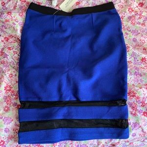 Blue and black skirt